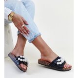 Gemre Black flip-flops on cork sole with Zlatna coral | Shoptok.si