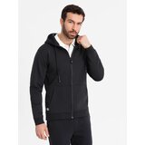 Ombre Unzipped hoodie sweatshirt in streetwear style - black | shoptok.hr