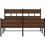  Okvir kreveta bez madraca smeđi hrast 150x200 cm izrađeno drvo | shoptok.hr