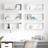  Kockaste zidne police 6 kom bijele 60 x 15 x 23 cm drvene | shoptok.hr