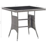  Vrtni stol sivi 80 x 80 x 74 cm od poliratana | shoptok.hr