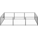  Kavez za pse crni 9 m² čelični | Shoptok.si