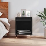  The Living Store Nočna omarica črna 40x35x50 cm inženirski les - Nočna Omarica, (21445114) | Shoptok.si