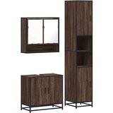vidaXL 3-dijelni set kupaonskog namještaja boja smeđeg hrasta drveni | shoptok.hr