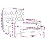  Box spring postelja z vzmetnico temno rjav 140x190 cm blago, (20724582) | Shoptok.si