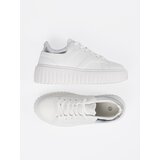 Shelvt White sneakers with silver inserts | Shoptok.si