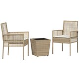 vidaXL 3-dijelni vrtni bistro set s jastučićima bež poliratan | shoptok.hr