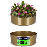 KADAX Cvetlični lonec Pokrov za cvetlični lonec Zlata skleda za aranžmaje Okrogla 26 cm, (5000349999) | Shoptok.si