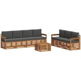  Setovi sofa 8 pcs Prirodna i antracit Čvrsto drvo akacije | Eponuda.ba