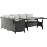 Venture Home Bentwood kutna vrtna lounge garnitura, crna | shoptok.hr