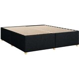 vidaXL Krevet s oprugama i madracem crni 200x200 cm od tkanine | shoptok.hr