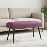  Klupa s gumbastim tkanjem Ljubičasta 80 x 40 x 46 cm Baršun | Eponuda.ba
