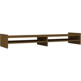  Stalak za monitor boja meda 100x27x15 cm od masivne borovine | shoptok.hr