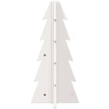 vidaXL Lesena novoletna jelka za okras bela 49 cm trdna borovina | Shoptok.si
