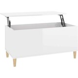  Stolić za kavu sjajni bijeli 90x44 5x45 cm konstruirano drvo | shoptok.hr