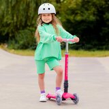 BOLDCUBE Sklopivi trotinet za decu Mala sirena 3 svetleća točka do 50kg roze | Eponuda.com