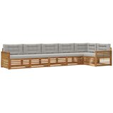 vidaXL Zunanja garnitura za sedenje 6 pcs Naravna in svetlo siva, (5000280988) | Shoptok.si