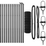  Ograda s postovima Siva 0,6 x 25 m Čelik i PVC | shoptok.hr