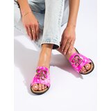 SHELOVET Women's pink flip-flops with gold ornament Cijene