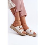 Boto Women's White Leather Sandals with Woven Eco Leather Zaloemi | Shoptok.si