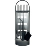 Kondela Pribor za kamin, železo/nerjaveče jeklo, črna/srebrna, NIBOL | Shoptok.si