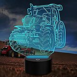 Dardanar Attoe 3d Illusion Light Tractor LED nočna lučka, namizna svetilka za otroško spalnico, 7 barv utripajoča namizna svetilka USB na dotik za otroke, boži, (21199873) Cene