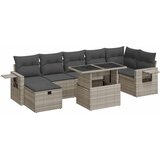 Maison Chic Seti vrtnega pohištva - Vrtna garnitura - Vrtni pohištvo set 8-delna z blazinami sv. siv poli ratan, (21804555) | Shoptok.si