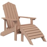  Vrtne stolice Adirondack s osloncima za noge 2 kom HDPE smeđe | shoptok.hr