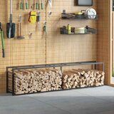  Stalak za drva crni 50x30x209 cm čelik | shoptok.hr