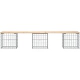  Vrtna klupa s gabionskim dizajnom 203x44x42 cm masivna borovina | shoptok.hr
