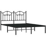  Metalni okvir za krevet s uzglavljem crni 140x200 cm | shoptok.hr