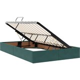 Krevet s prostorom za pohranu s LED-om Tamnozelena 120 x 200 cm | shoptok.hr