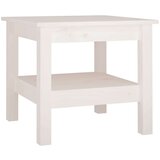 vidaXL Klubska mizica bela 45x45x40 cm trdna borovina | Shoptok.si