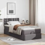  Otomanski krevet s madracem sivi 90x190cm umjetna koža | shoptok.hr