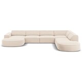 Micadoni Home Kutna garnitura od bež baršuna (u "U") Jodie - Cijene