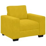  3-dijelni set sofa s jastucima, žuti baršun | Shoptok.si
