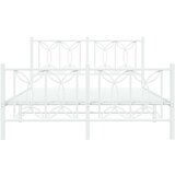 Metalni okvir kreveta uzglavlje i podnožje bijeli 140 x 190 cm | shoptok.hr