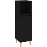 vidaXL Kopalniška omarica črna 30x30x100 cm inženirski les, (20666520) | Shoptok.si