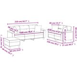  3-dijelni set sofa s jastucima krem od mikrovlakana | shoptok.hr