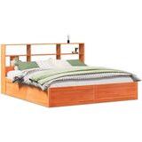 vidaXL Posteljni okvir brez vzmetnice vošč. rjav 180x200 cm borovina | Shoptok.si