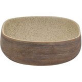 Nadgradni umivaonik bež i smeđi ovalni 59x40x14 cm keramički | shoptok.hr