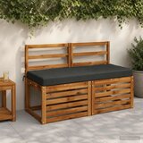  Jastučići za klupe - 2 dijela SOEST 2 kom. 100% poliester - Antracit 110 x 50 x 8 cm Melange Slike