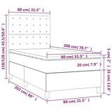  Krevet s oprugama i madrac cappuccino 80x200 cm od umjetne kože | shoptok.hr