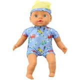  Lutka beba za igru u plavoj odjeći sa kapicom 31cm - žuto/plava | Shoptok.si