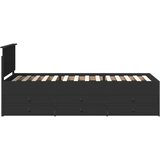  Krevet na dan s ladicama Crna 75 x 190 cm Konstruirano drvo | shoptok.hr