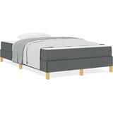  Postelja z vzmetnico Temno siva in rjava 120 x 190 cm | Shoptok.si