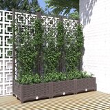 Maison Chic Cvetlično korito - Cvetlični Lonec z oporno mrežo rjavo 120x40x121,5 cm PP, (21790149) | Shoptok.si