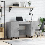 vidaXL Radni stol boja betona 140 x 50 x 75 cm od konstruiranog drva | shoptok.hr