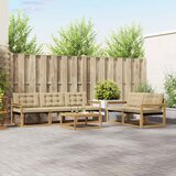  Set vanjskih sofa 6 pcs Bijela i bež 79 x 79 x 37 cm | shoptok.hr