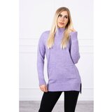 Kesi Sweater with stand-up collar purple Cene